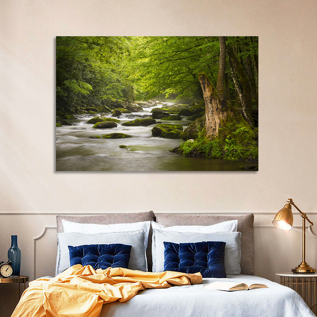 Tremont River Wall Art in a room, landscape