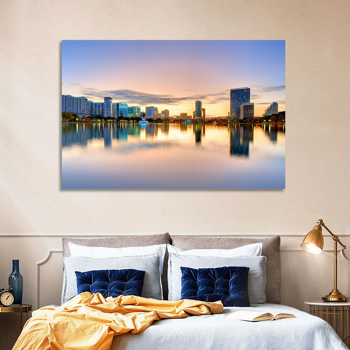 Orlando Skyline at Dusk Wall Art
