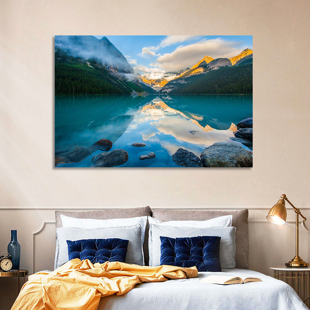 Lake Louise Sunrise Reflection Wall Art
