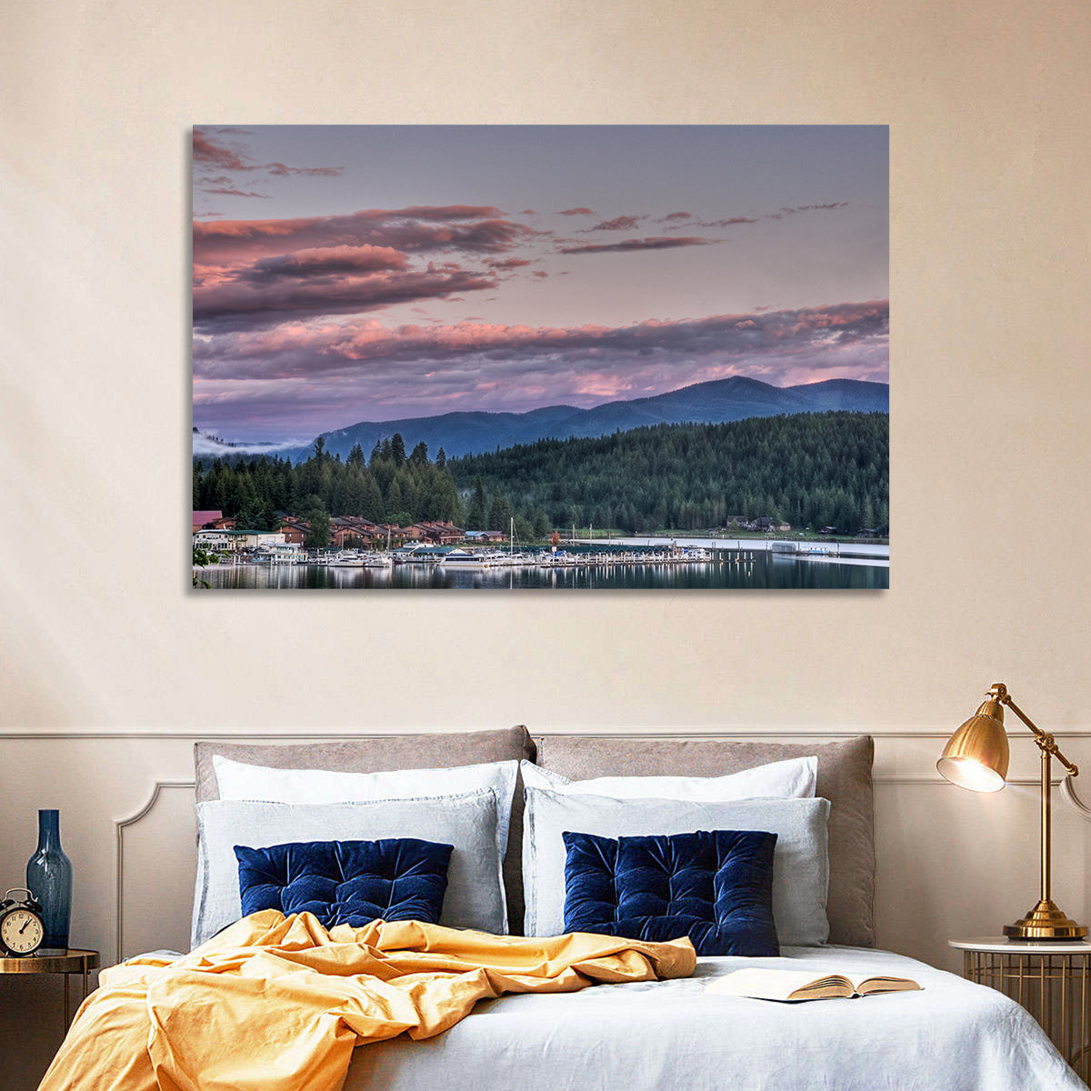 Lake Pend Oreille Twilight Reflection Wall Art