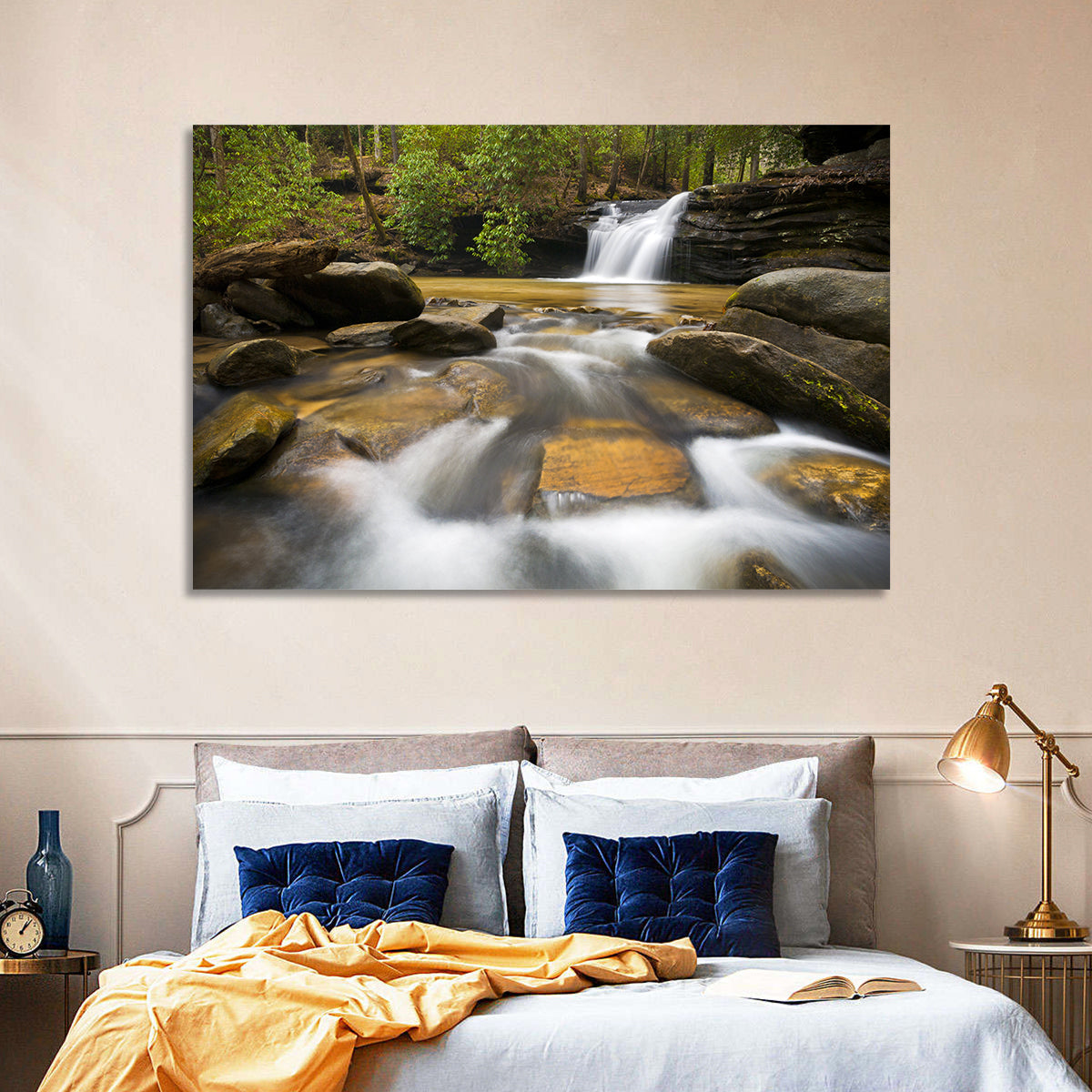South Carolina Forest Waterfall Wall Art