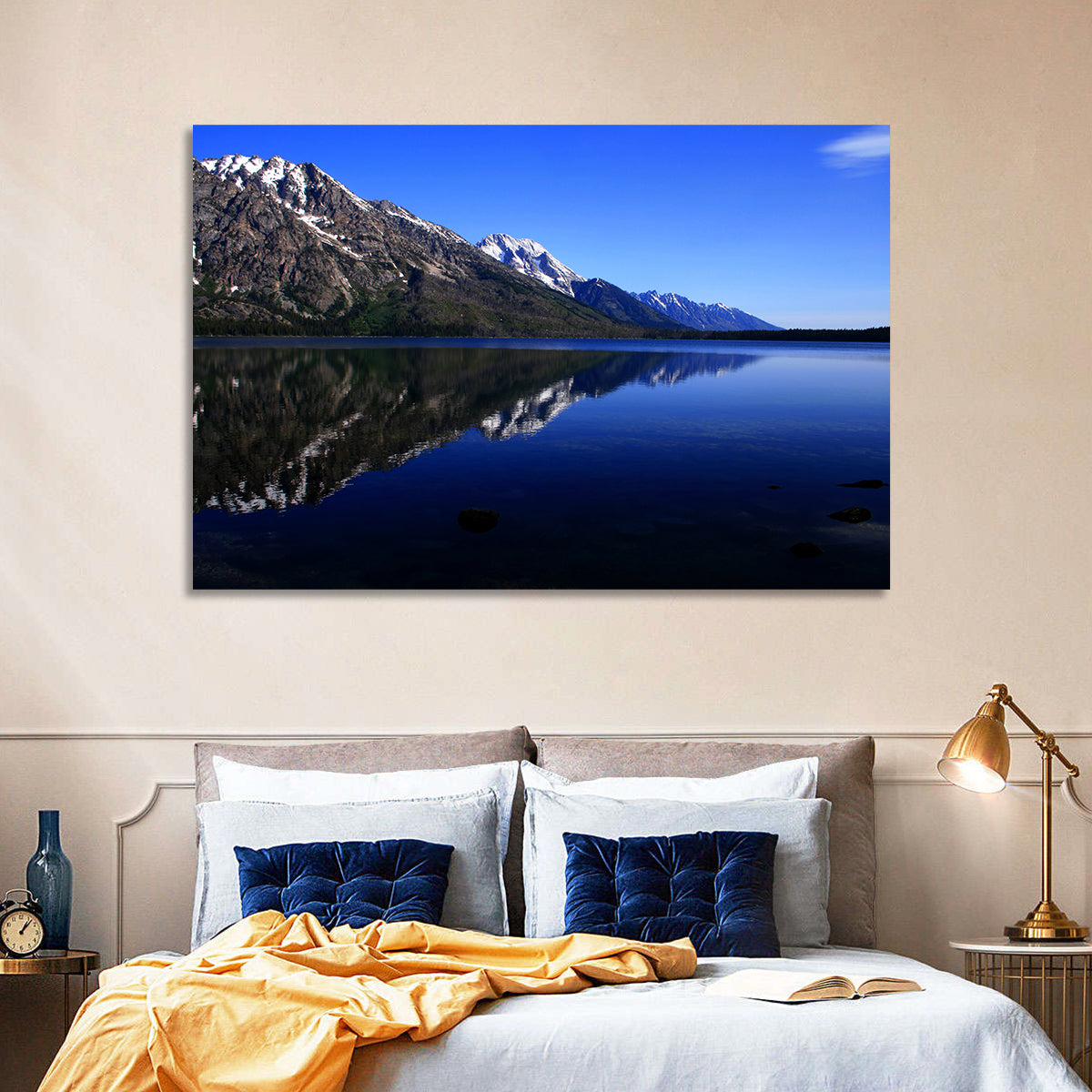 Jenny Lake Wall Art in a room, landscape