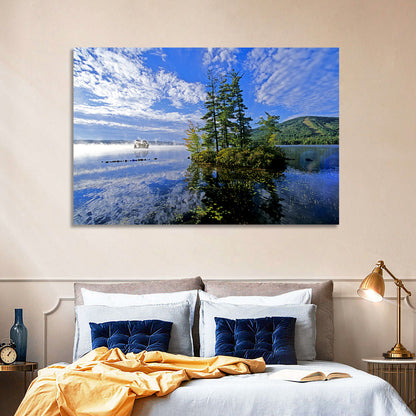Misty Maine Lake Wall Art