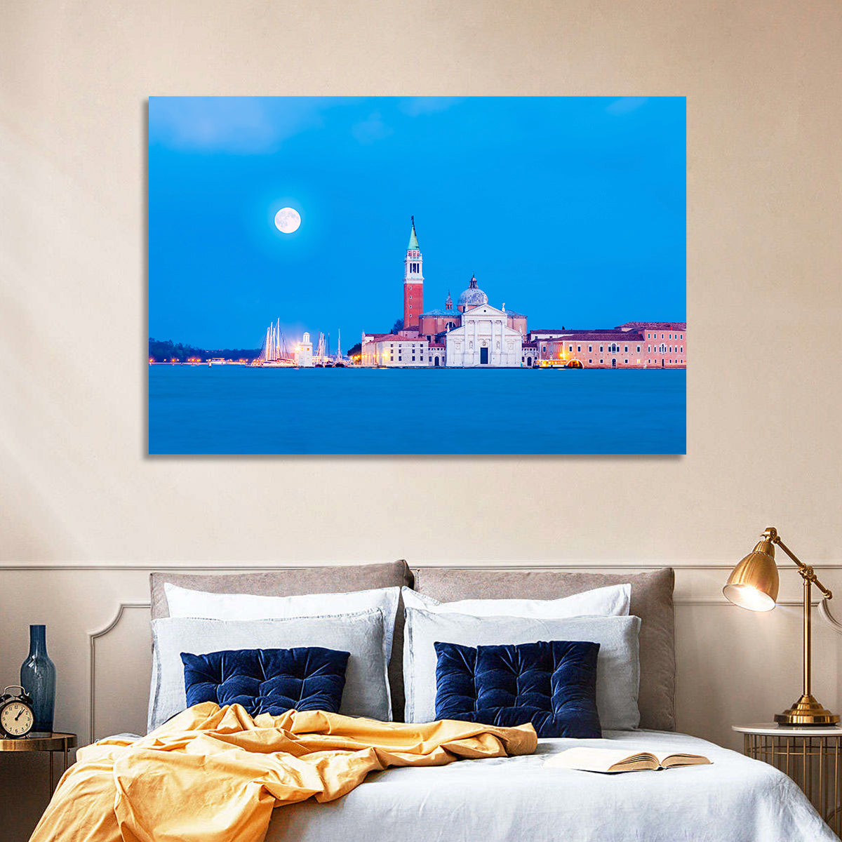 San Giorgio Maggiore Moonlight Wall Art in a room, landscape