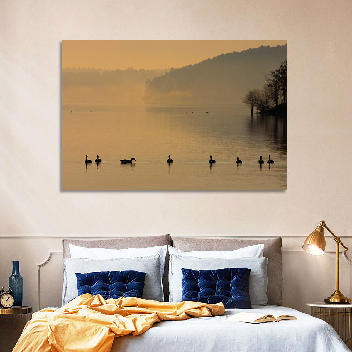 Lake Degray Geese Silhouette Wall Art