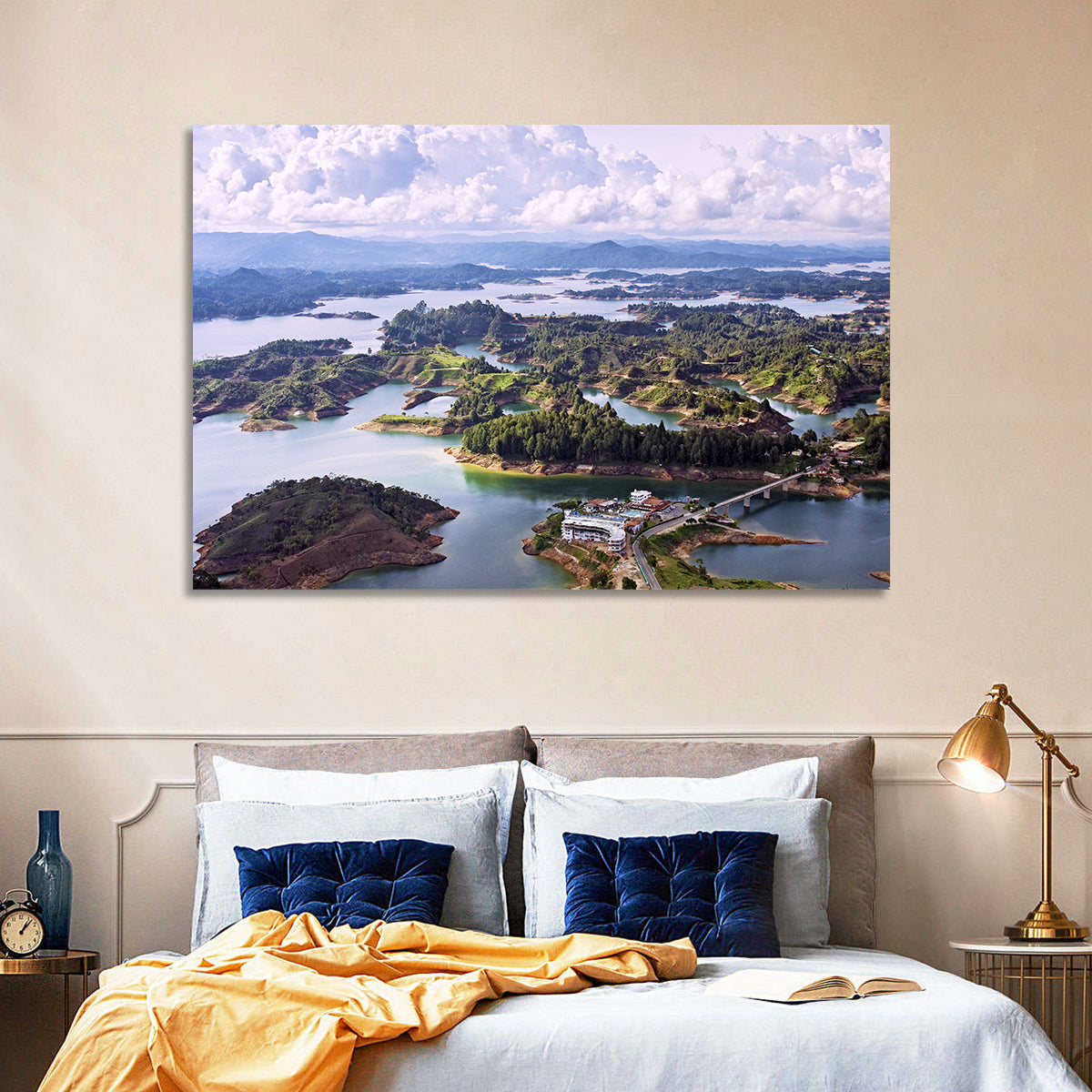 Guatapé Reservoir Aerial View Wall Art