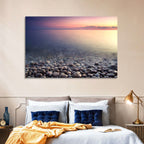 Pebbled Shore Sunset Wall Art