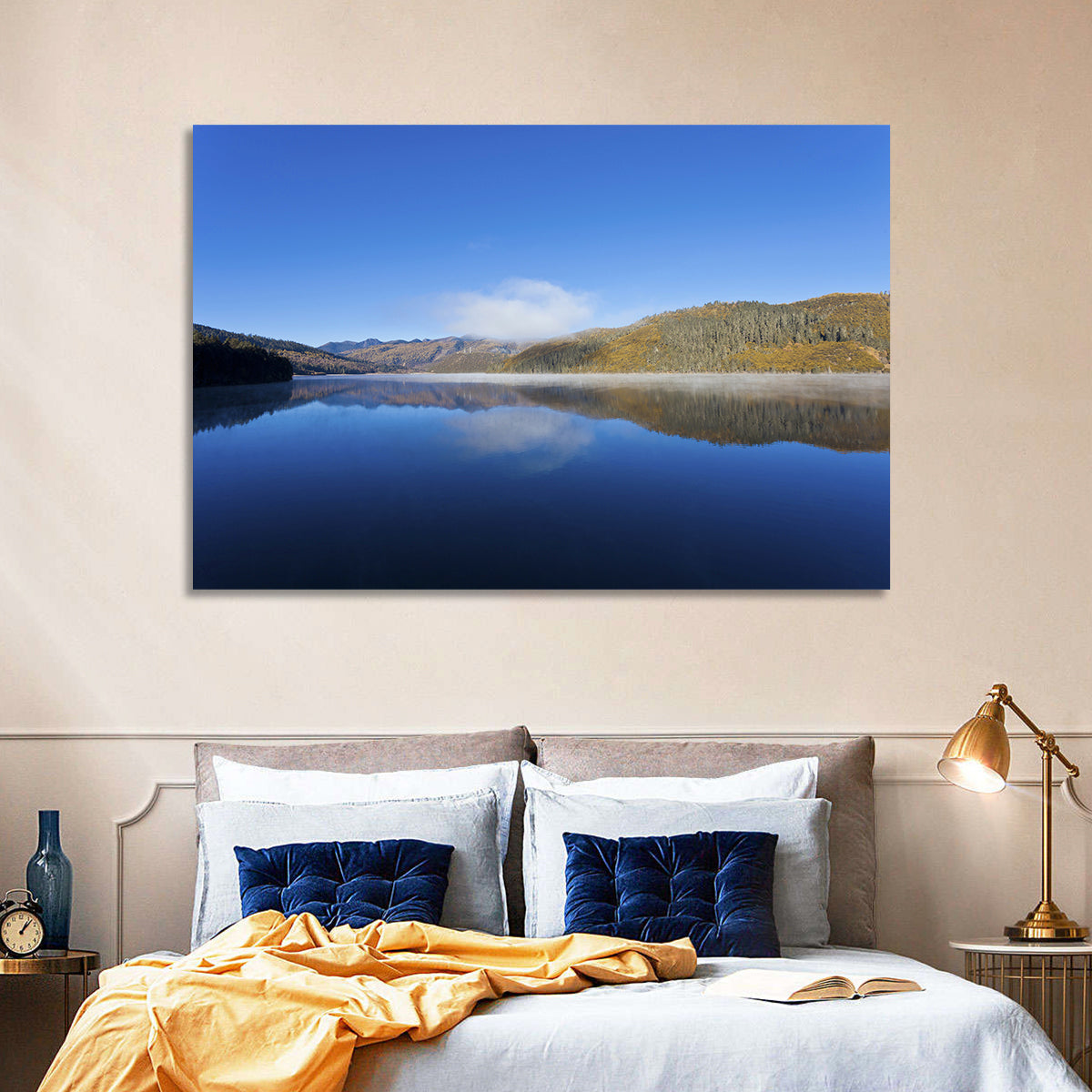Shudu Lake Wall Art in a room, landscape