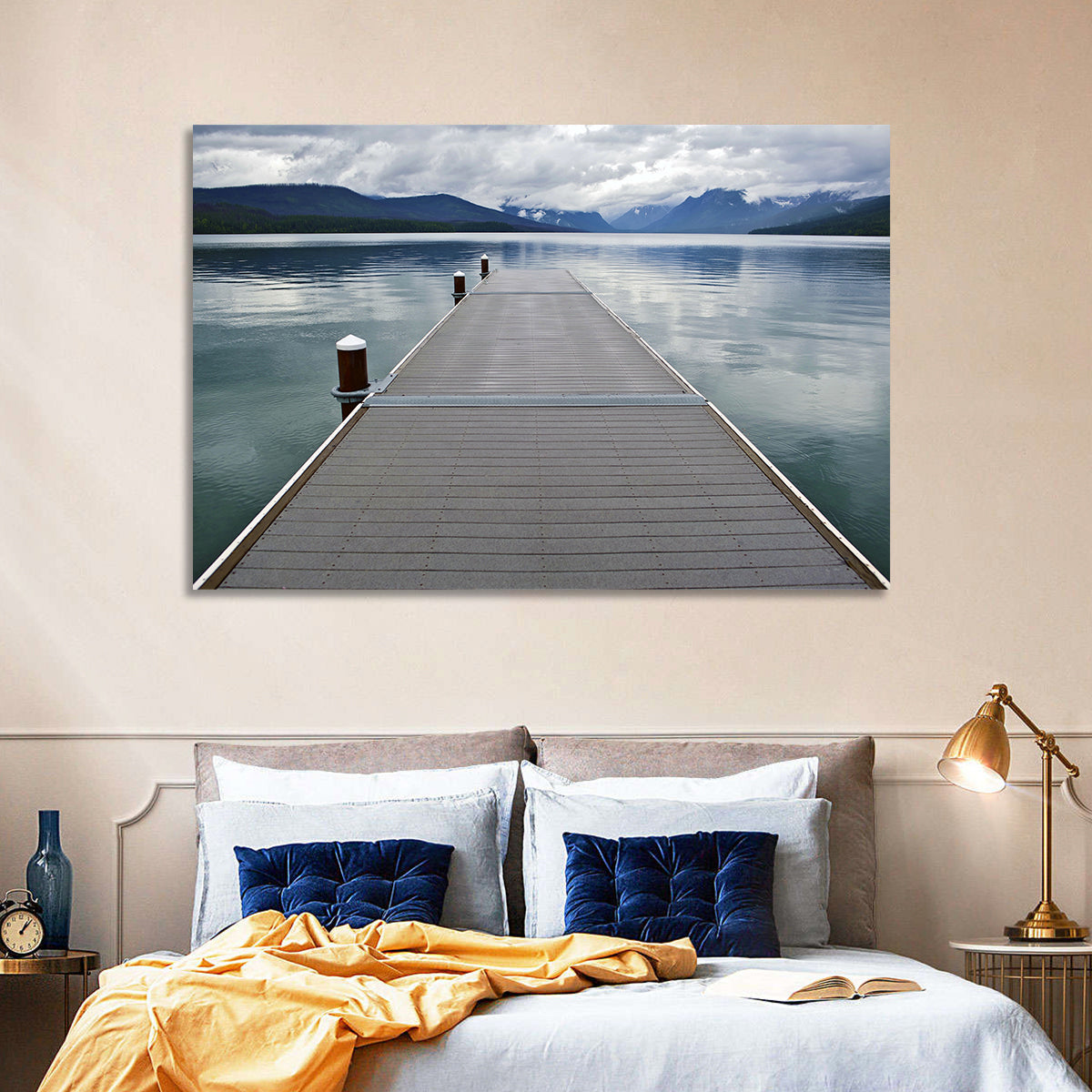 Lake Mcdonald Wooden Dock Wall Art