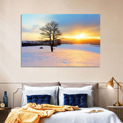 Snowy Winter Sunrise Wall Art