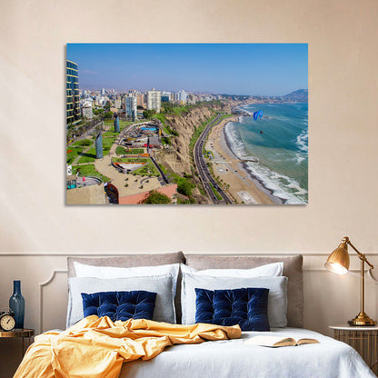 Miraflores Park Coastline Wall Art