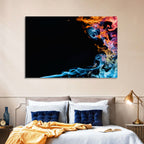 Glowing Flame Abstract Wall Art