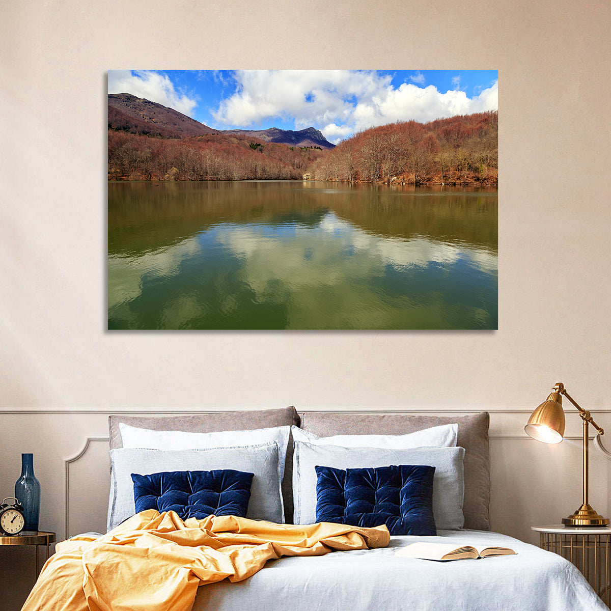 Lake Santa Fe Montseny Wall Art in a room, landscape