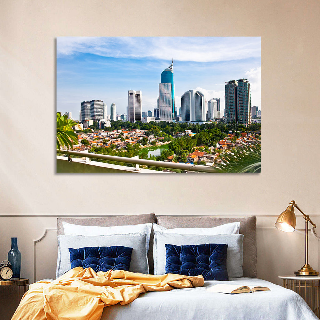 Jakarta Skyline with Wisma 46 Wall Art