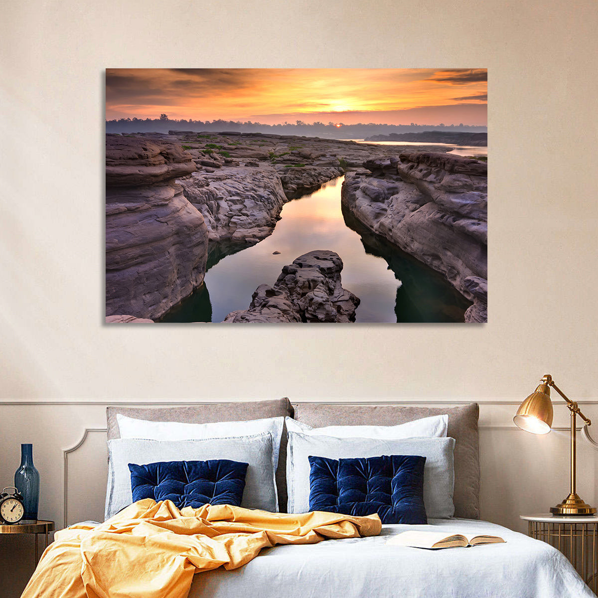 Sam Phan Bok Sunrise River Canyon Wall Art
