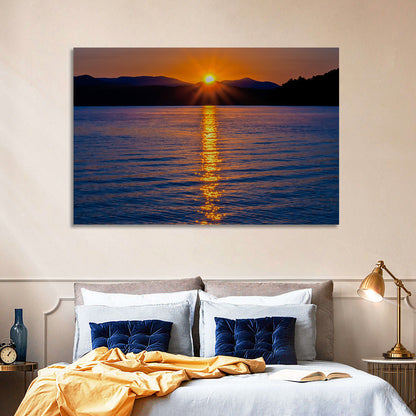 Lake Jocassee Golden Sunrise Wall Art