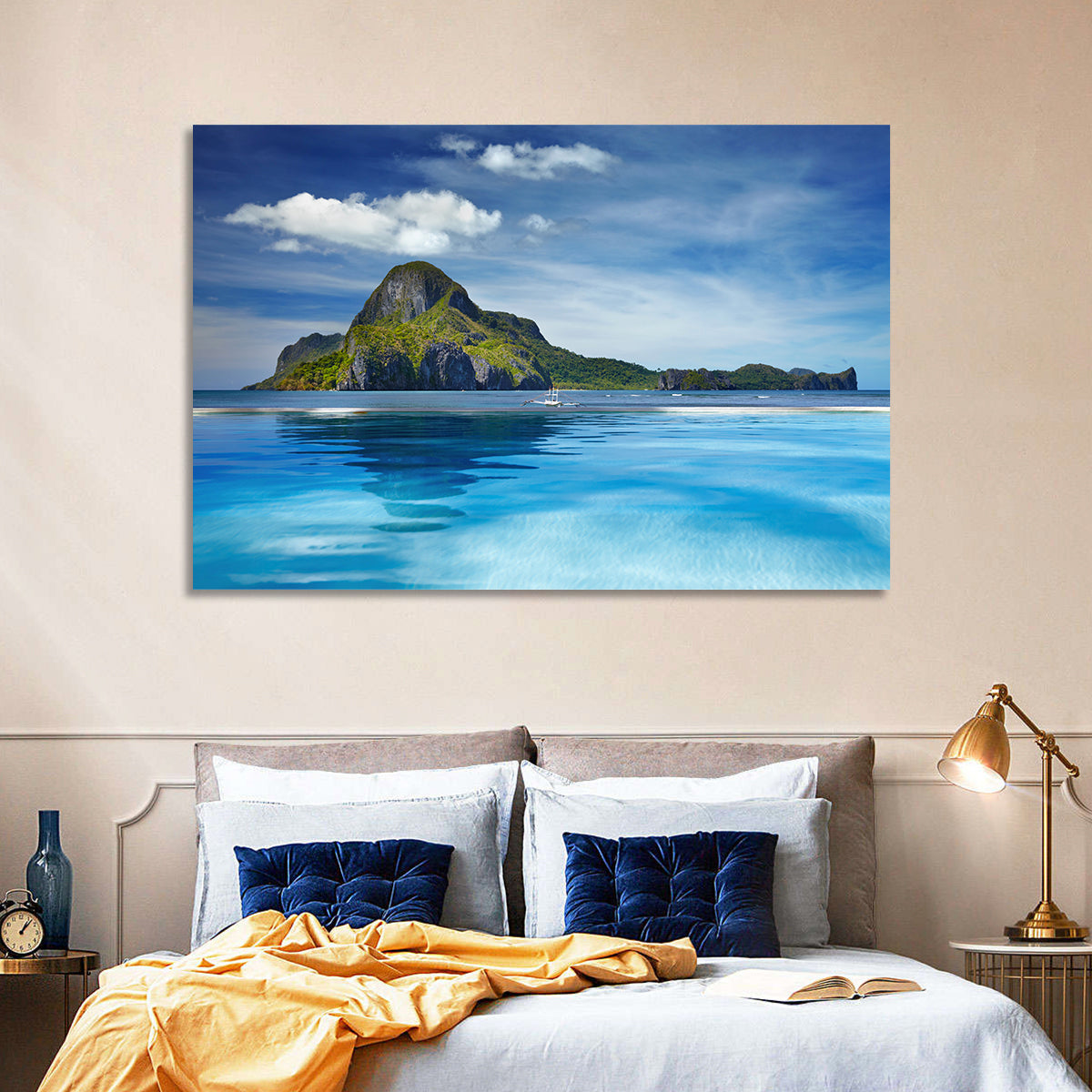 Cadlao Island Wall Art in a room, landscape