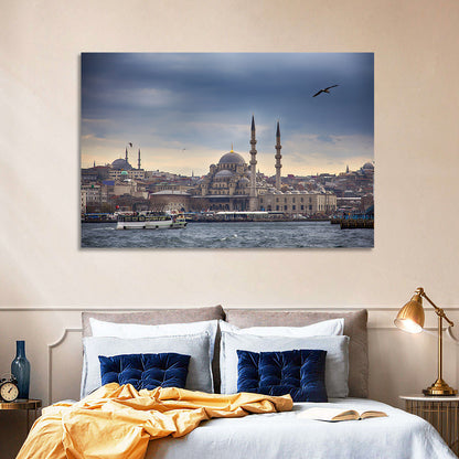 Istanbul Skyline with New Mosque Wall Art