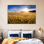 Golden Hour Wheat Field Wall Art