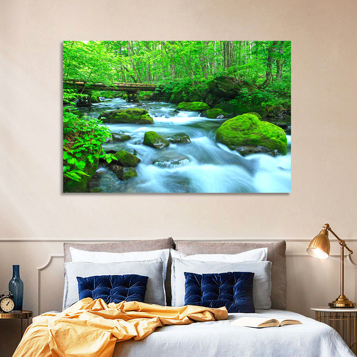 Mossy Forest Stream Wall Art