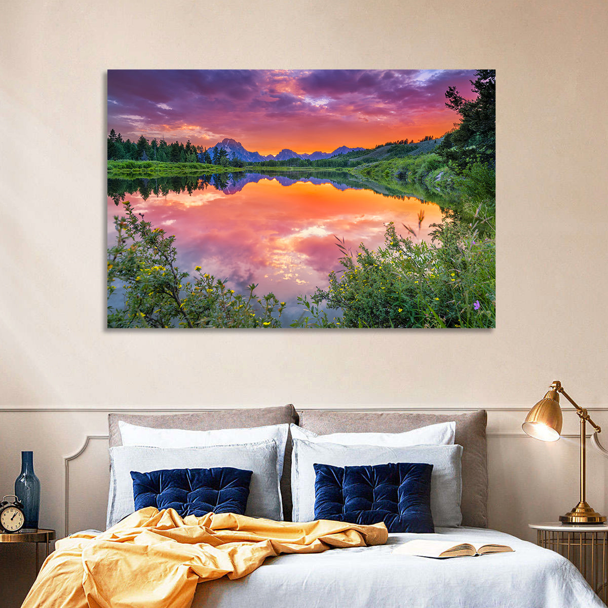 Oxbow Bend Sunset Wall Art