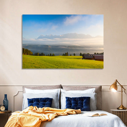 Sunlit Mountain Clouds Wall Art
