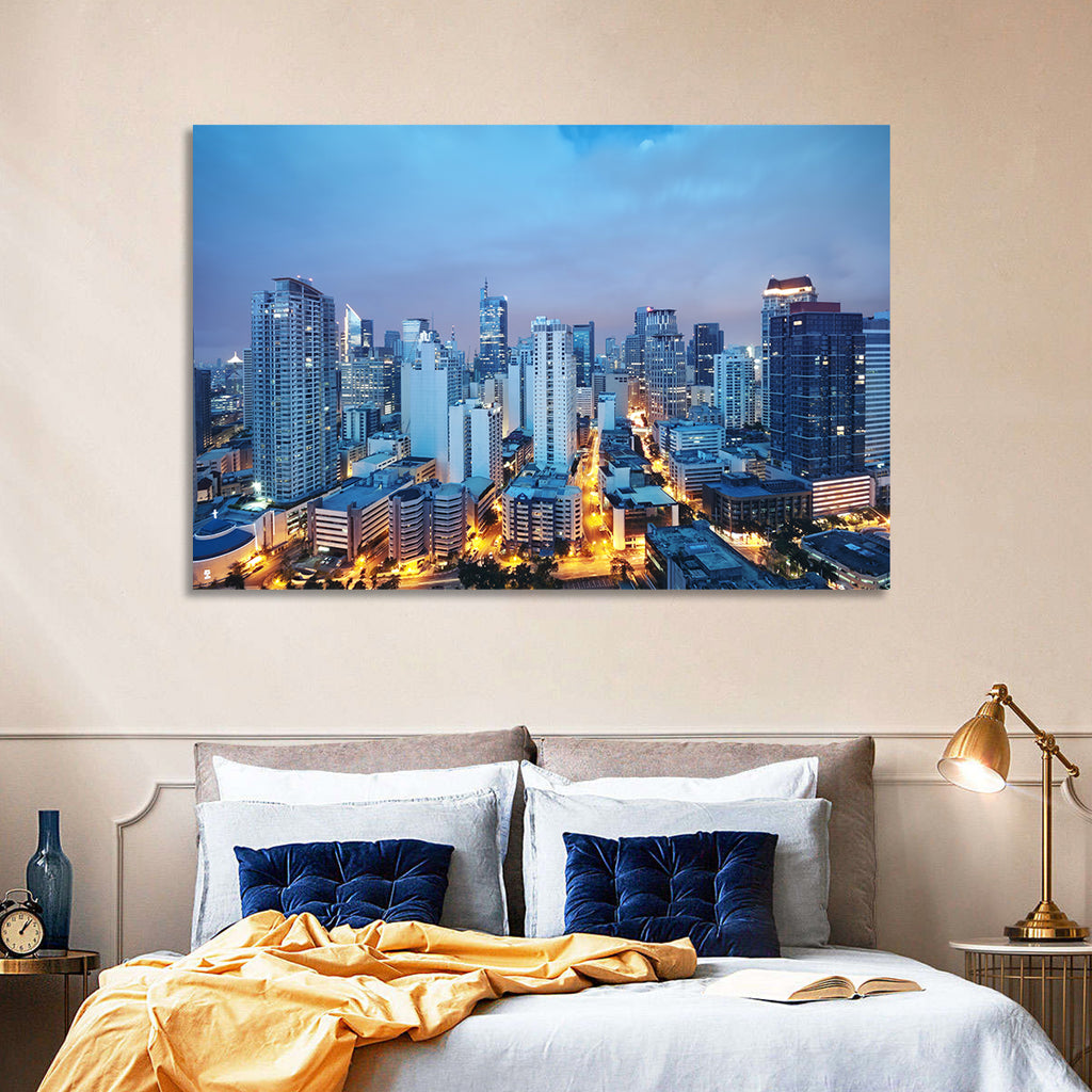Manila Cityscape at Dusk Wall Art