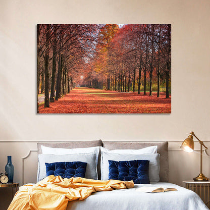 Tree-lined Autumn Lane Wall Art