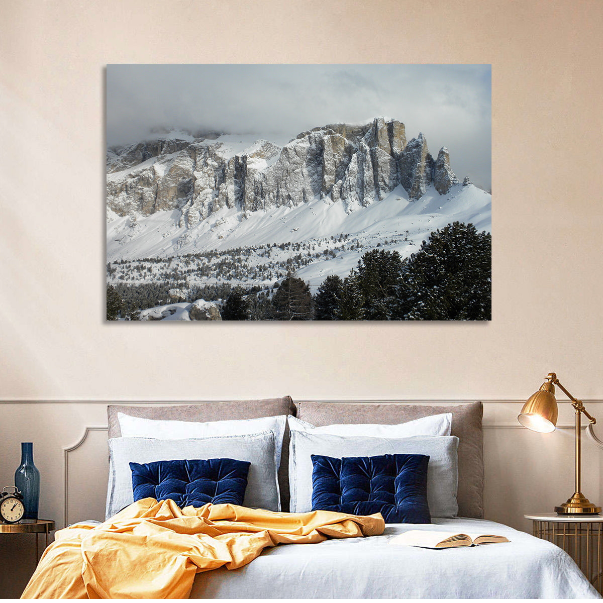 Gruppo Cella Mountains Wall Art in a room, landscape