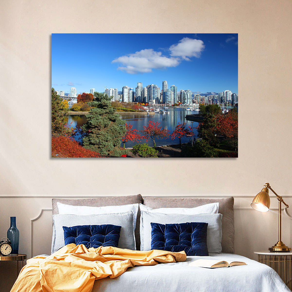 Vancouver Autumn Skyline Wall Art