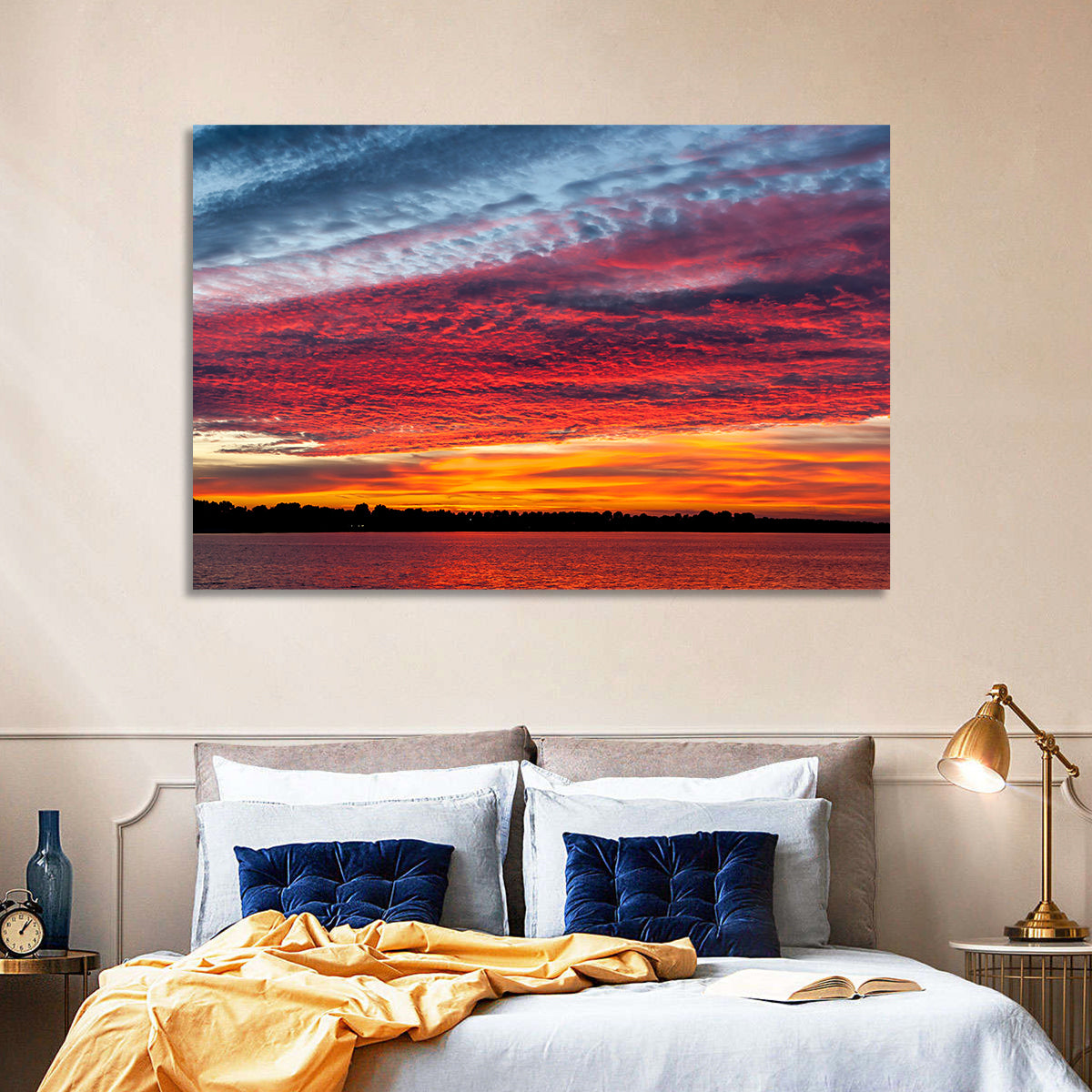 Lake Ijssel Dusk Reflection Wall Art