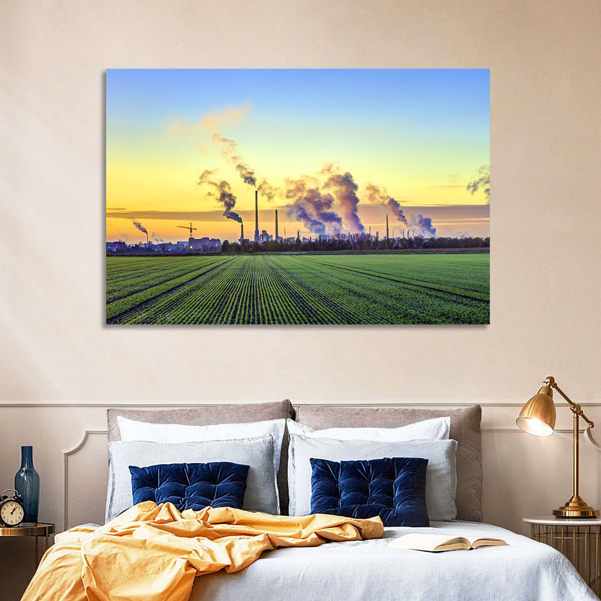 Frankfurt Industrial Edge Wall Art in a room, landscape