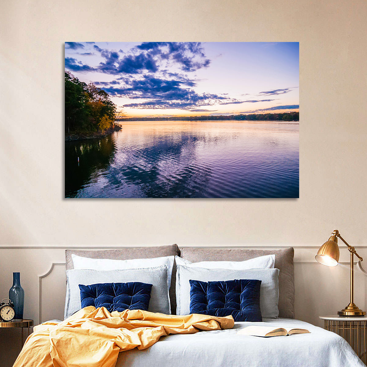Lake Wylie Sunset Reflection Wall Art