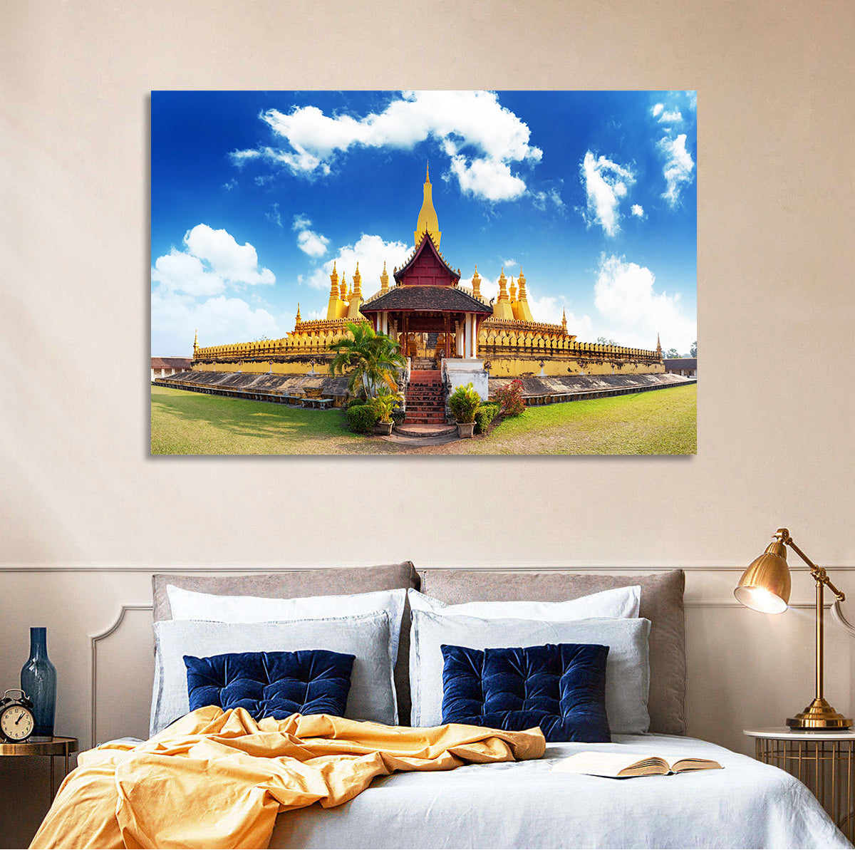 Pha That Luang Wall Art in a room, landscape