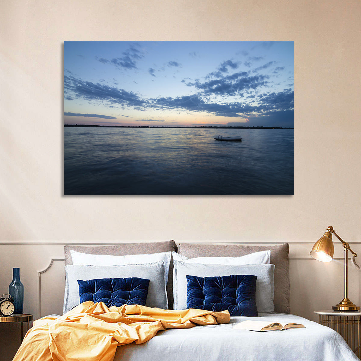 Lake Okoboji at Twilight Wall Art in a room, landscape