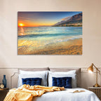 Makarska Pebble Beach Sunset Wall Art