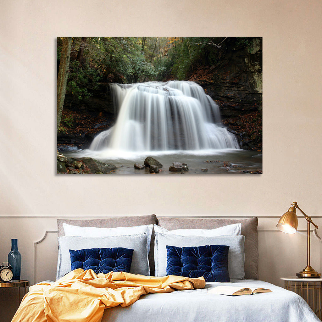 Holly River Autumn Waterfall Wall Art