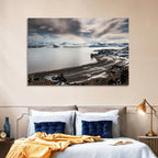 Kleifarvatn Black Sand Shore Wall Art
