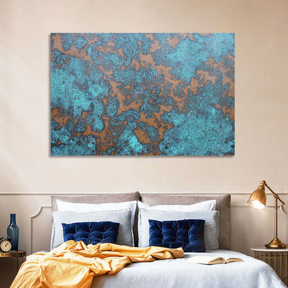 Oxidized Copper Patina Abstract Wall Art