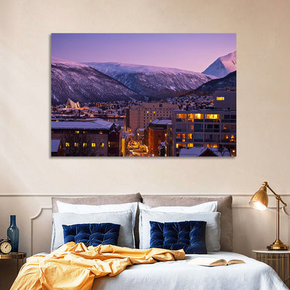 Tromsø Twilight Cityscape Wall Art