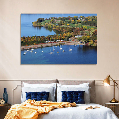 Lake Wissota Aerial Wall Art