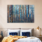 Golden Hour Winter Pine Forest Wall Art