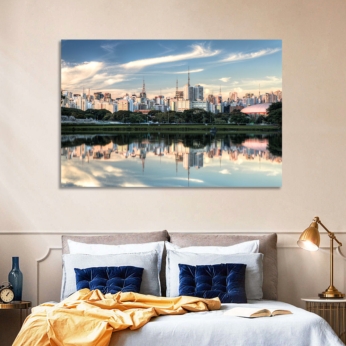 Ibirapuera Park Golden Hour Reflection Wall Art
