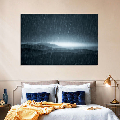 Rain Storm Over Mountains Wall Art