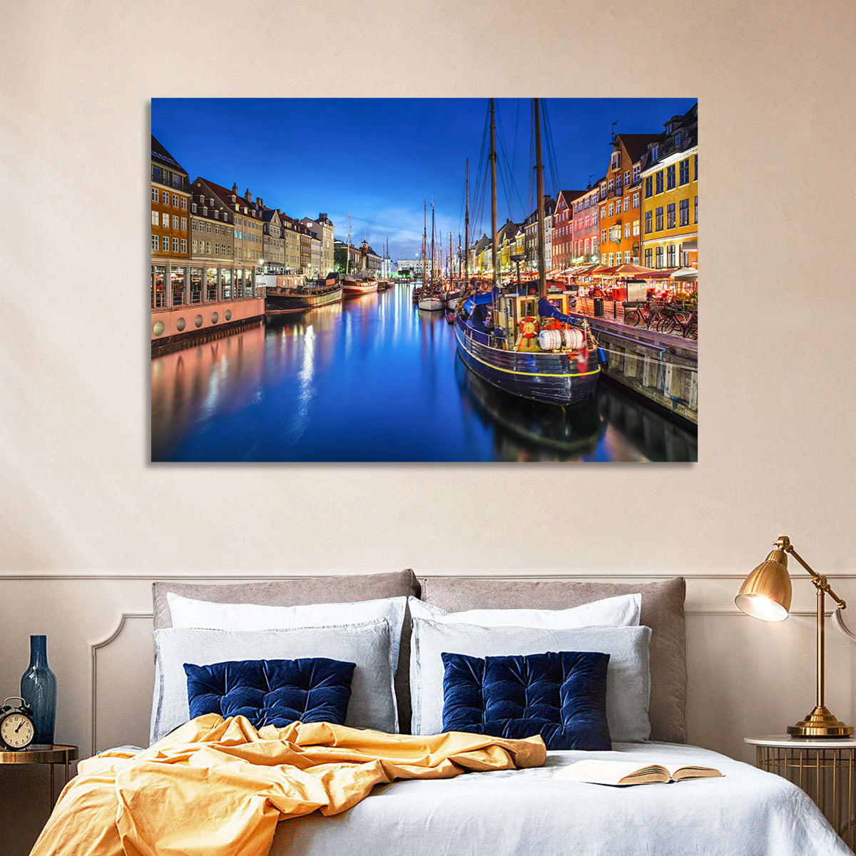 Nyhavn Canal at Dusk Wall Art