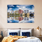 West Palm Beach Skyline Reflection Wall Art