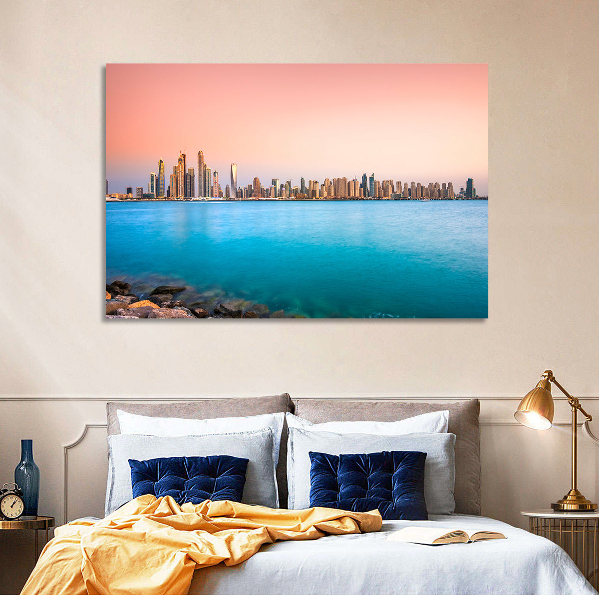 Dubai Marina Skyline Wall Art
