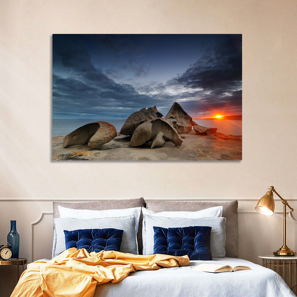 Remarkable Rocks Sunset, Kangaroo Island Wall Art in a room, landscape