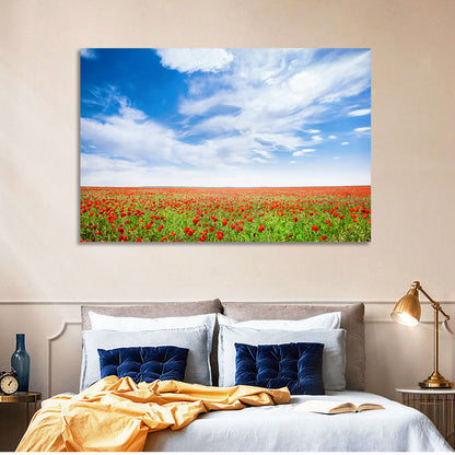 Red Poppy Field Wall Art
