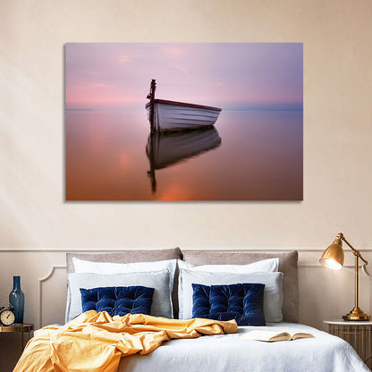 Pastel Boat Reflection Wall Art